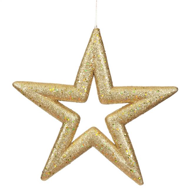 14" Gold Glitter Star Outdoor