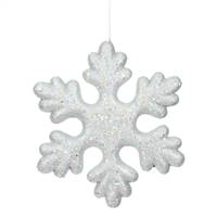 11" Silver Glitter Snowflake Outdoor
