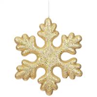 11" Gold Glitter Snowflake Outdoor