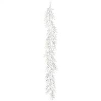 6' White Berry Garland Outdoor