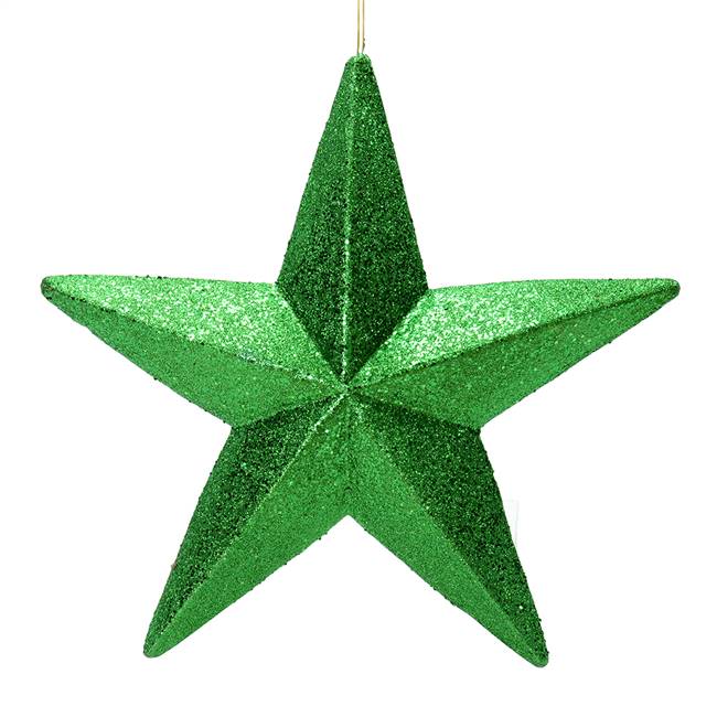 23" Green Glitter Star Outdoor