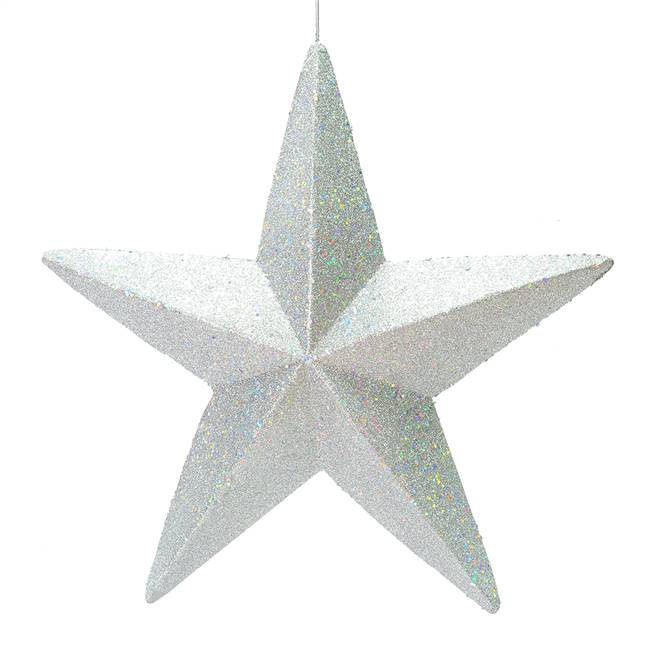 23" Silver Glitter Star Outdoor