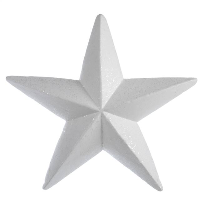 23" White Glitter Star Outdoor
