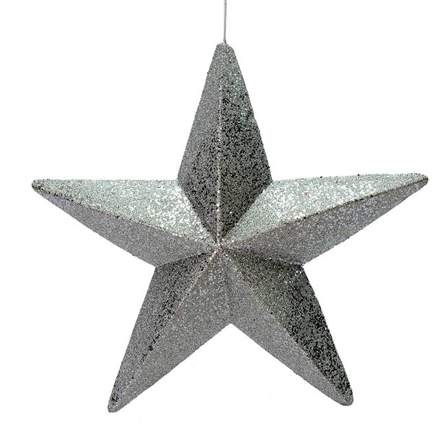 23" Pewter Glitter Star Outdoor