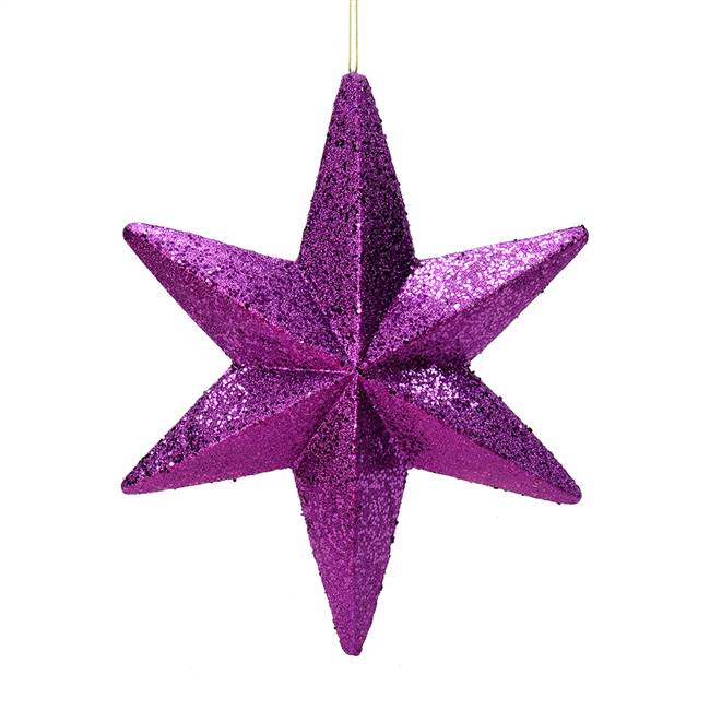 20" Purple Glitt Bethlehem Star Outdoor
