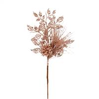 10" RoseGold Pinecne Glitt Lf Pick 12/Bg