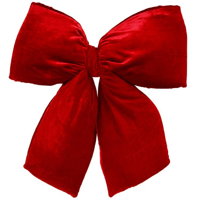 16" x 19" Red Velvet Structured Bow