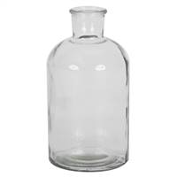 8" Clear Glass Bottle Set/2
