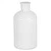 8" White Painted Glass Bottle Set/2