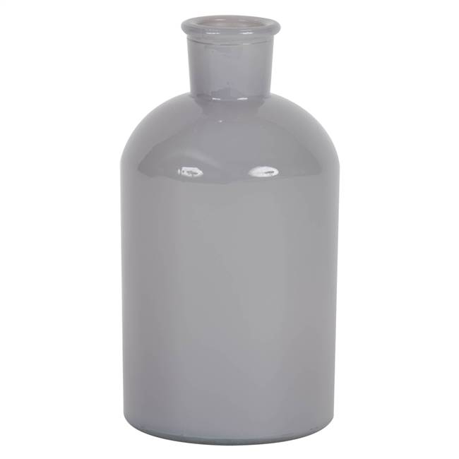 8" Crystal Gray Paint Glass Bottle Set/2