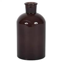 8" Black Painted Glass Bottle Set/2