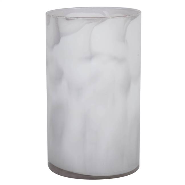 10" Crystal Gray Cylinder Glass Cntr