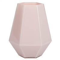 8.6" Almondine Hexagon Glass Vase