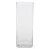 9.6" Clear Square Glass Container