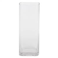 9.6" Clear Square Glass Container