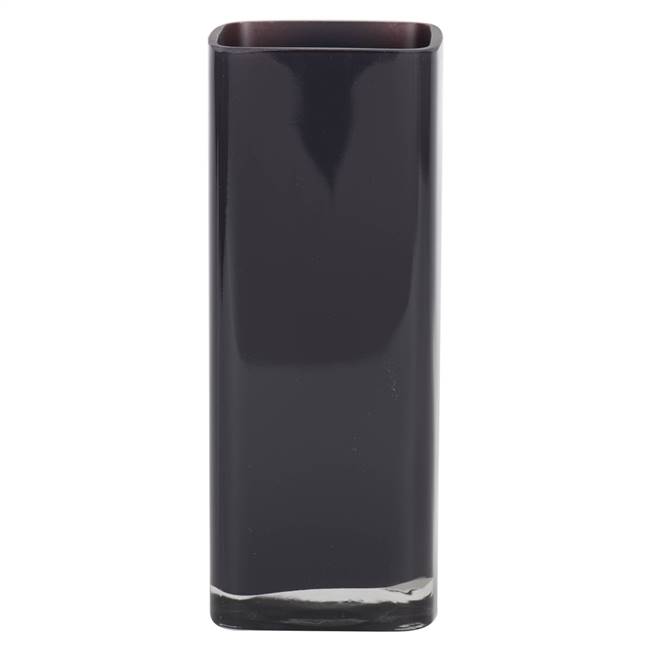 9.6" Black Square Glass Container