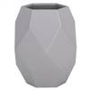 7.75" Crystal Gray Geometric Glass Vase