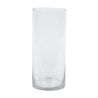 14" Clear Cylinder Glass Container