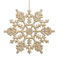 6.25" Champagne Snowflake 12/Pvc Box