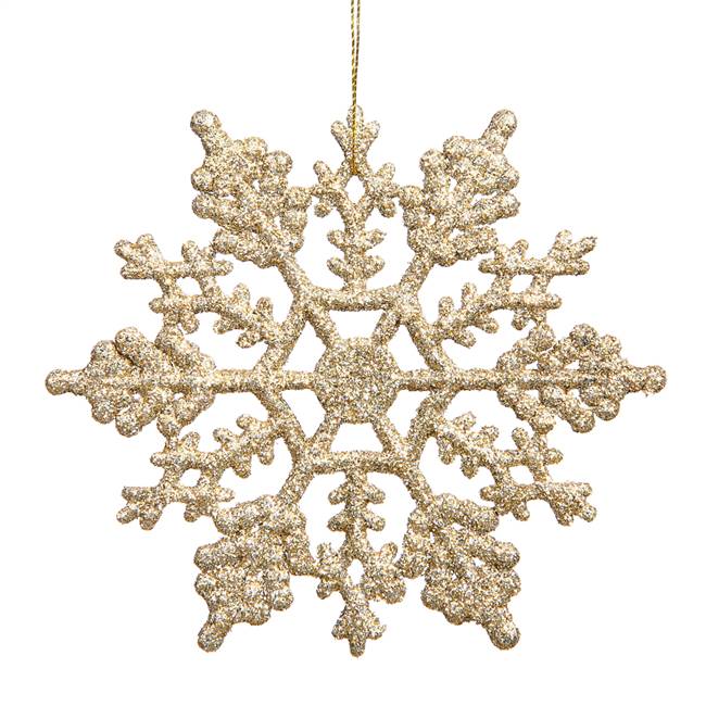 6.25" Champagne Snowflake 12/Pvc Box
