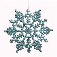 6.25" Baby Blue Glit Snowflake 12/Pvc Bx