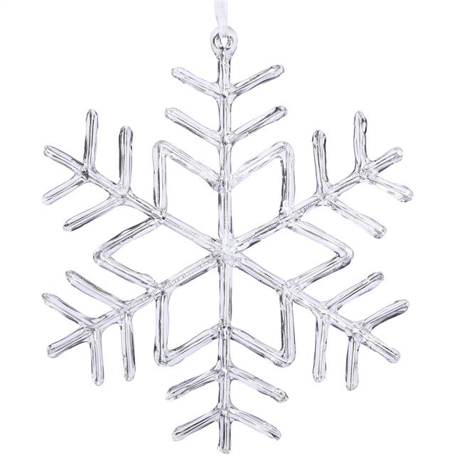 9" Clear Acrylic Snowflake