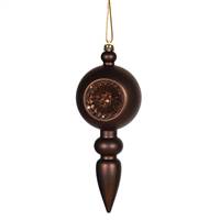 8" Chocolate Matte-Glitt Old Fash Finial