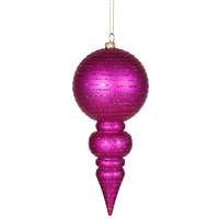 7" Cerise Matte-Glitter Finial