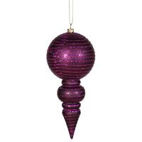 7" Plum Matte-Glitter Finial