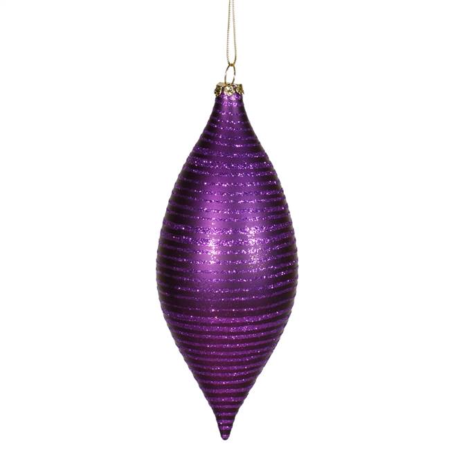 7" Purple Matte-Glitter Drop