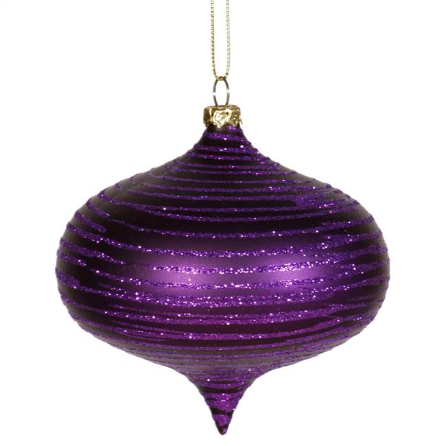 4" Purple Matte-Glitter Onion