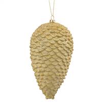 7'' Gold Matte-Glitter Pinecone