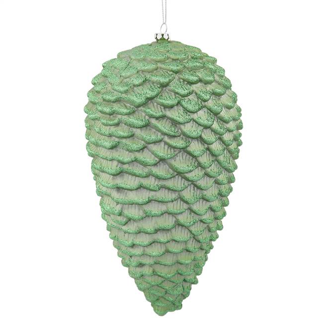 10'' Celadon Green Matte-Glit Pinecone