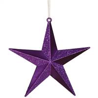 6" Purple Glitter Star