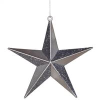 8" Silver Glitter Star