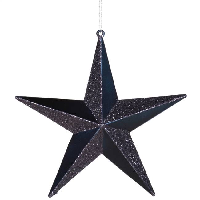 8" Sea Blue Glitter Star