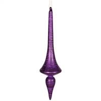 12" Purple Matte-Glitter Finial Drop