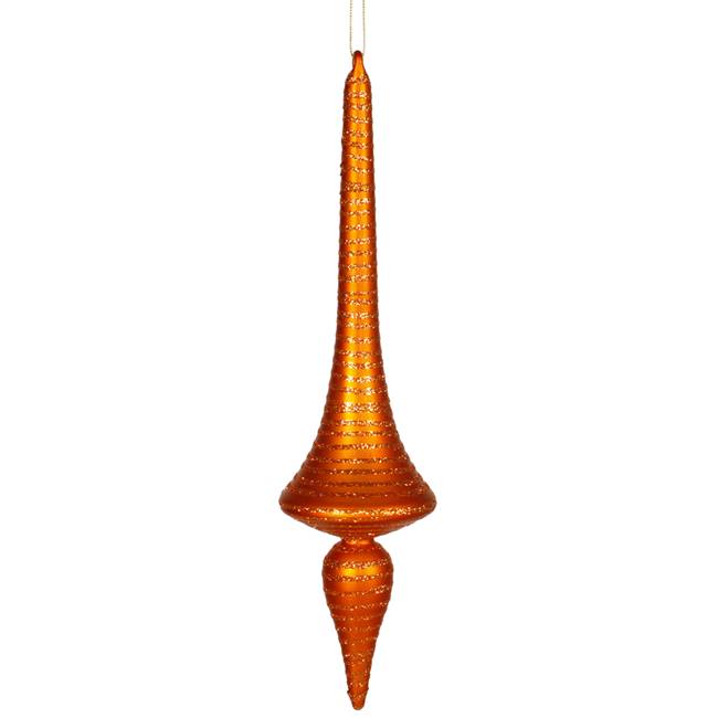 12" Burnish Org Matte-Glitt Finial Drop