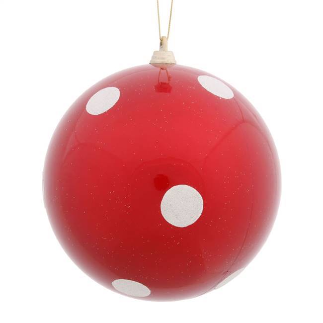 5.5" Red Candy Polka Dot Ball