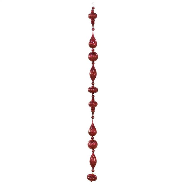 6' Burgundy Shiny Glitter Drop Garland