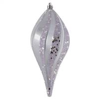 8" Lilac Candy Glitter Swirl Drop