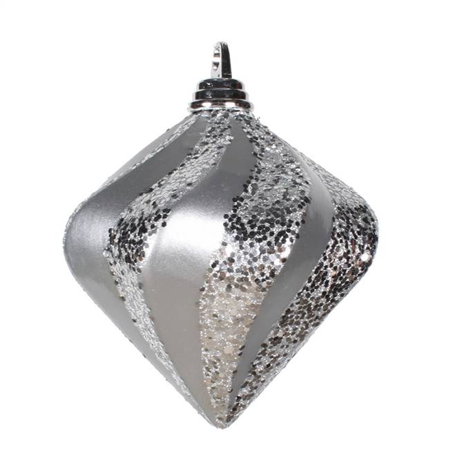 6'' Silver Candy Glitter Swirl Diamond