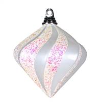 6'' White Candy Glitter Swirl Diamond
