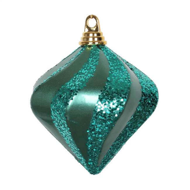 6" Emerald Candy Glitter Swirl Diamond