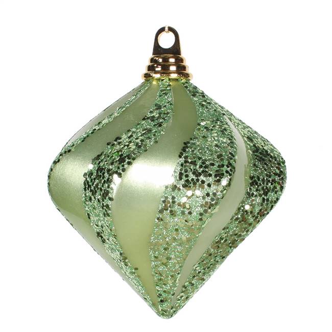 6'' Celadon Candy Glit Swirl Diamond