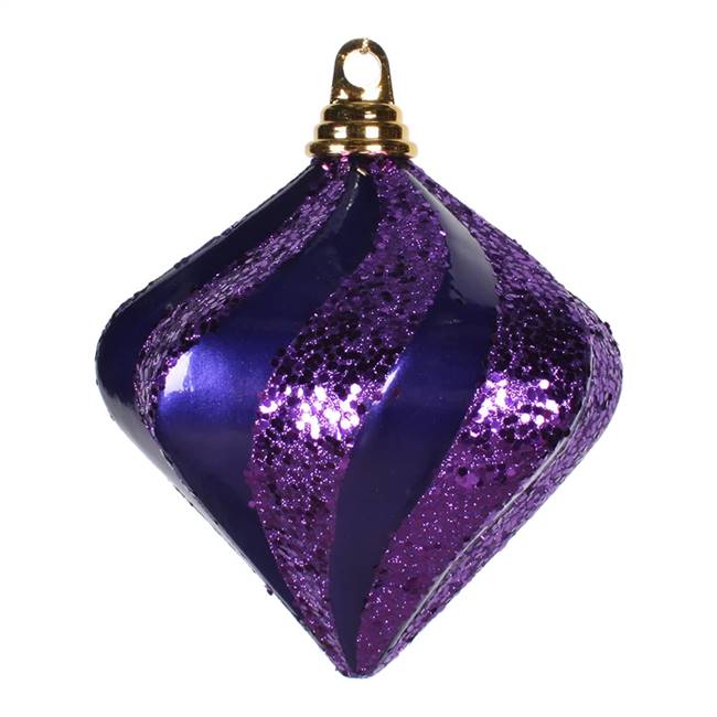 6'' Purple Candy Glitter Swirl Diamond