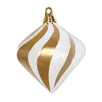 6" Gold-White Candy Glit Swirl Diamond