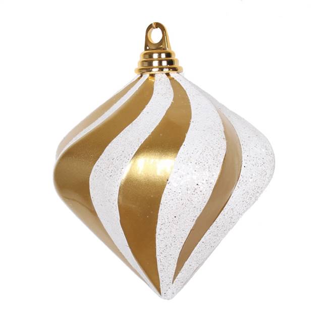 6" Gold-White Candy Glit Swirl Diamond