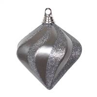 6" Pewter Candy Glitter Swirl Diamond