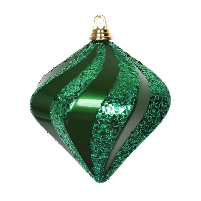 8'' Green Candy Glitter Swirl Diamond